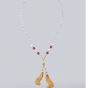 White House Black Market Long Tassel Necklace